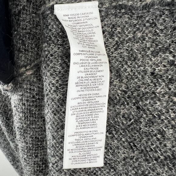 JOIE Berit Jacquard Leopard Print Wool Blend Long Sleeve Cardigan Jacket Size L - Picture 8 of 8